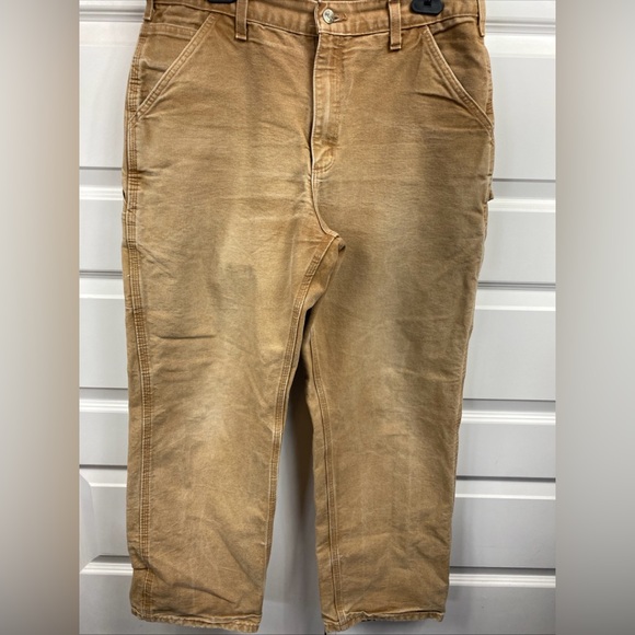 Carhartt Other - Vintage Carhartt Pants Men 34x32 Tan Canvas B11 BRN Loose Fit Original Carpenter
